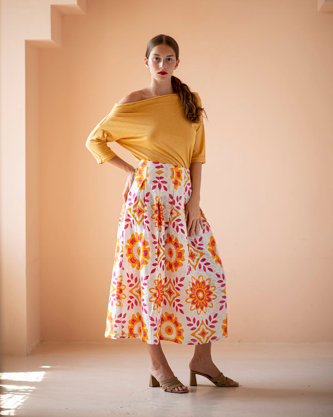 Fleur print skirt